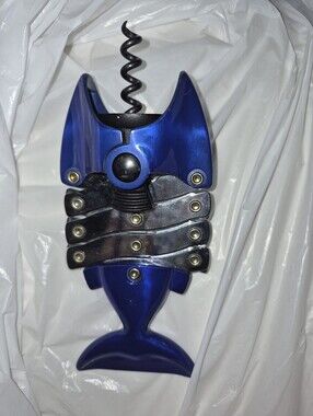 Blue Fish Corkscrew Bottle Opener - Sleek Bar Accessory